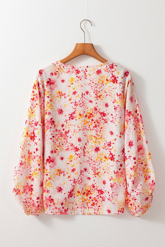 Pink blouse with small flowers *