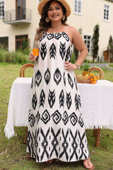 Large black dress with large western prints