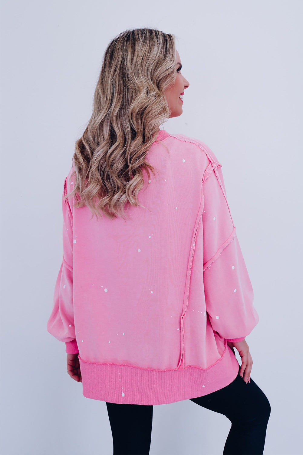 Bonbon Splash Spots Exposed Seam Gumgy Sweatshirt