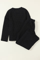 Tirar y pantalones negros negros y pantalones negros