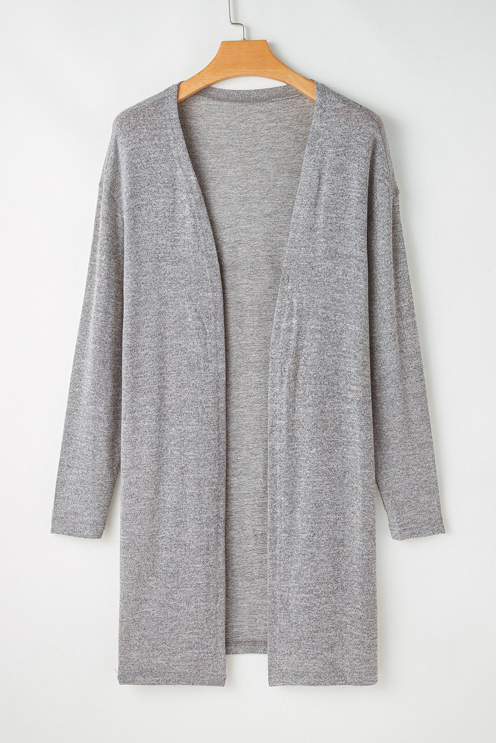 Cardigan léger ouvert sur le devant de couleur unie à taille haute-A WOMAN WE LOVE
