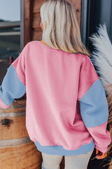 Sky blue sweatshirt with drooping shoulders *