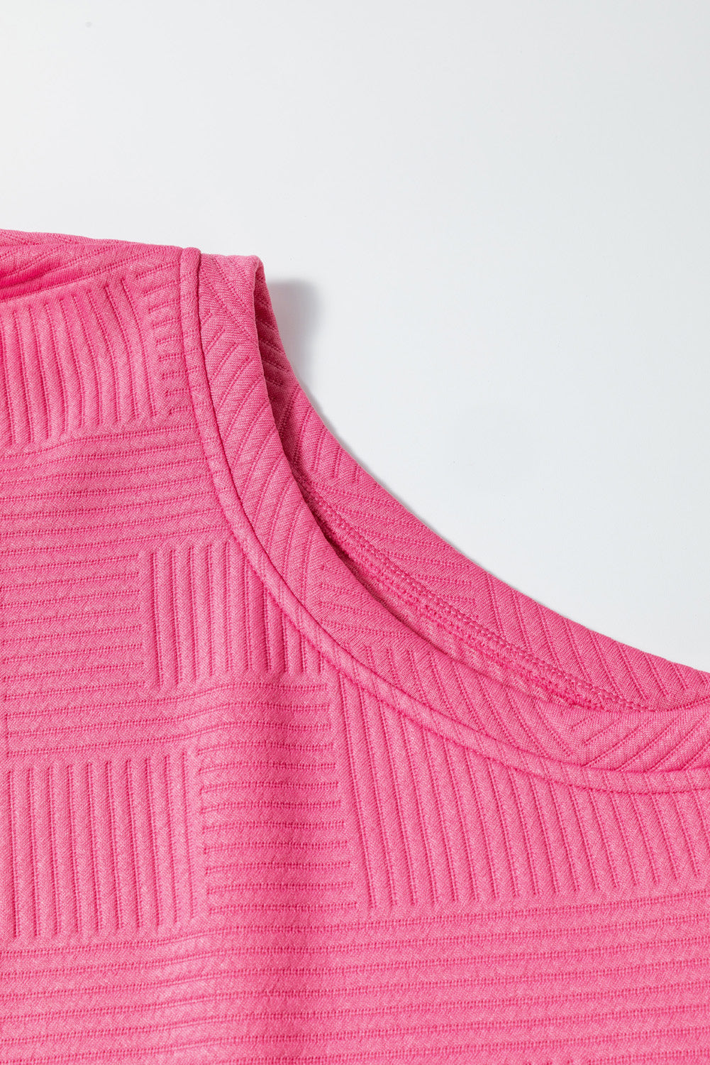 Tenue ample 2 pièces texturée ultra ample rose fraise