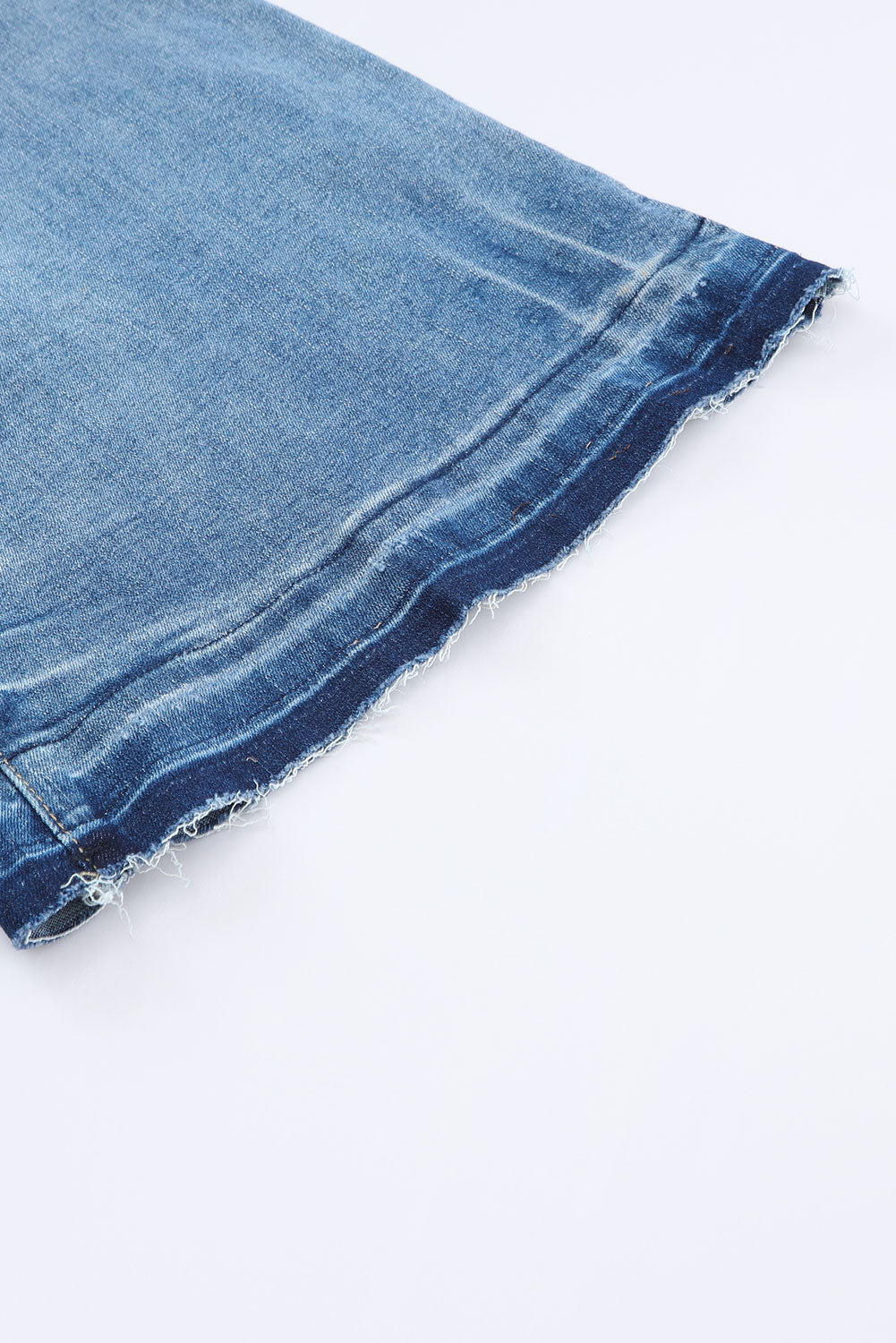 Jeans svasato in difficoltà a vita alta blu cielo