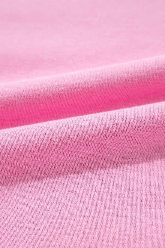 Amplia sudadera con boutheter rosa unido