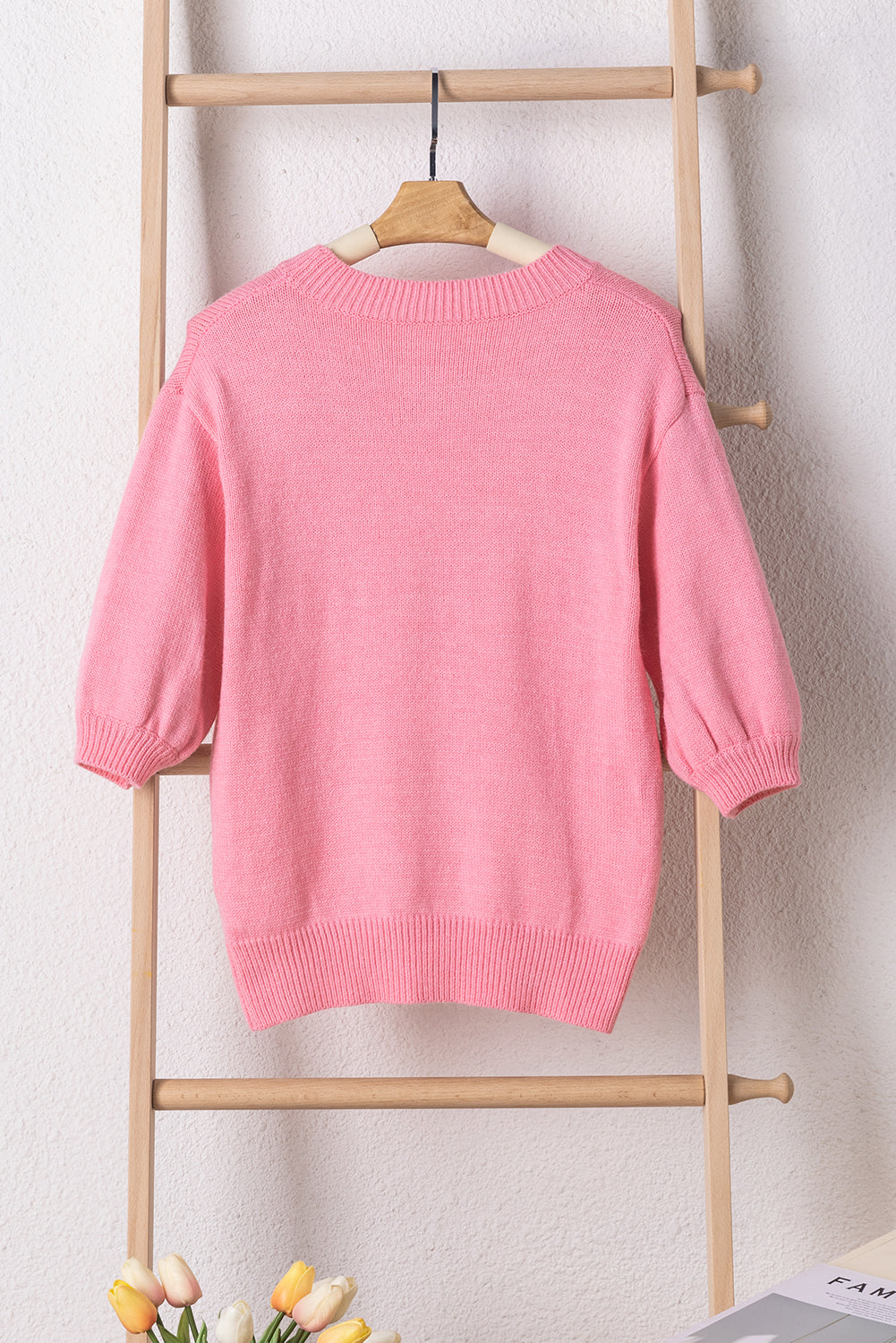 Bonbon Mom Tinsel Front Kurzarmpullover