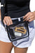 Transparent black pvc leather bag