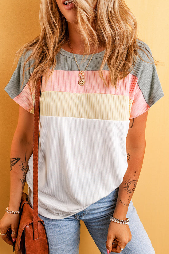 Patchwork color block * t-shirt *