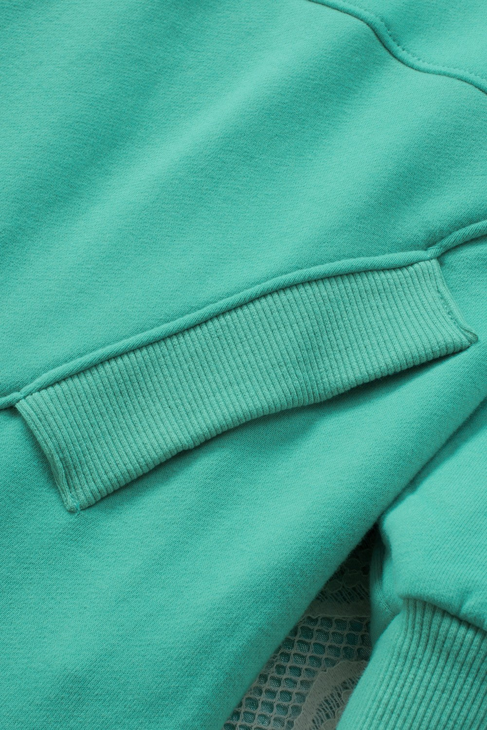 Sweat à capuche Henley Henley à poche à poche à pochette turquoise