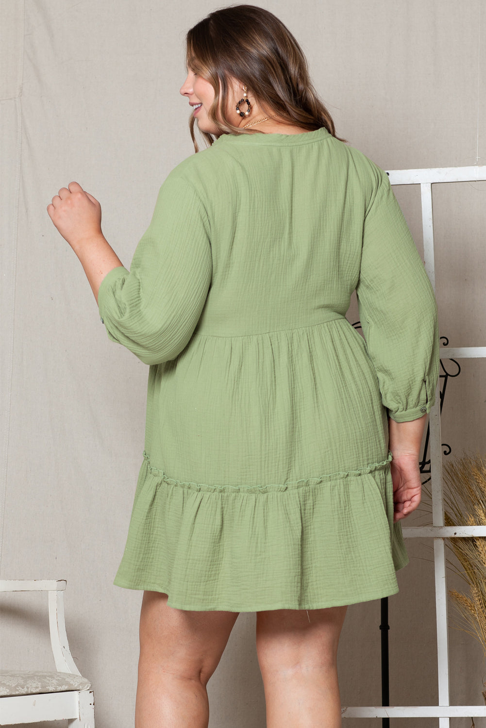 Botón de collar con forma de varilla de vía verde y de tamaño verde