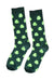 Calcetines de tubo verde oscuro con estampado de trébol de St Patricks