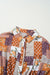 Mini-Robe Orange Flower Bohemian Style Shirt, Floor sleeves, Smocked Size