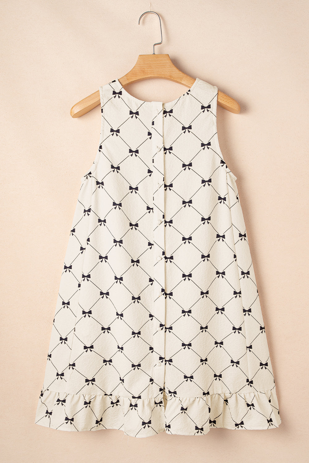 Mini-robe blanche à carreaux *
