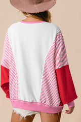 Camiseta dulce con lotes de rosa rosa