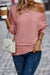 Old Pink Textured Knit Long Sleeve Top