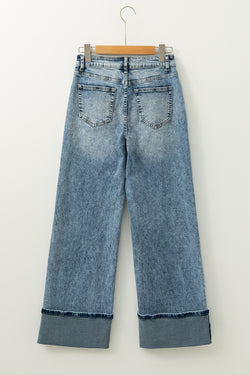 Myosotis - high -waisted jeans with zipped fly and medium deputy button