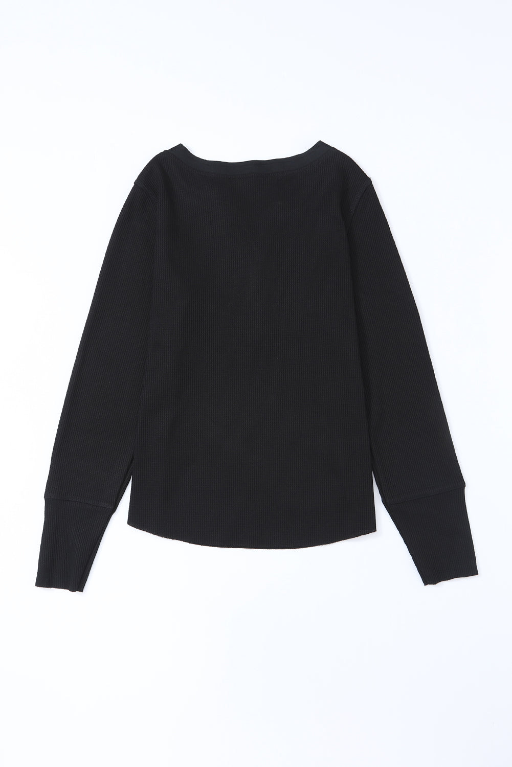 Trime à décolleté noire taillé Henley Top Henley