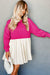 Mini-robe en popeline sweat rouge rose