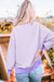 Purple Striped Drop Shoulder Long Sleeve Top