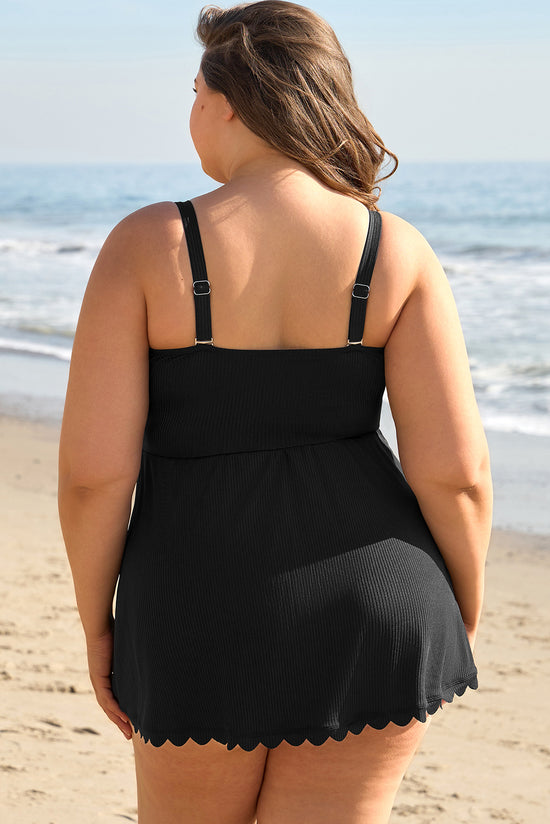 Robe de bain noire grande taille  *