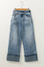 Myosotis - high -waisted jeans with zipped fly and medium deputy button