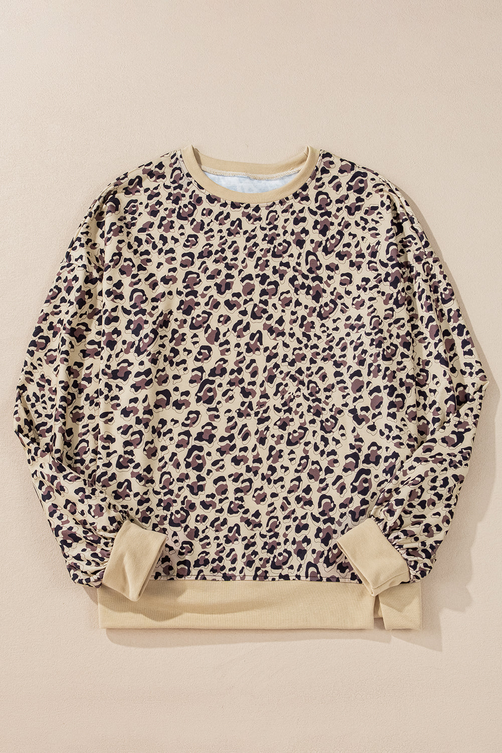 Pergament Leopard Print Crew Neck Sweatshirt