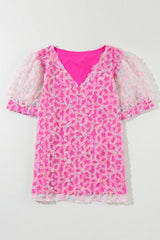Blouse à manches courtes bouffantes-A WOMAN WE LOVE