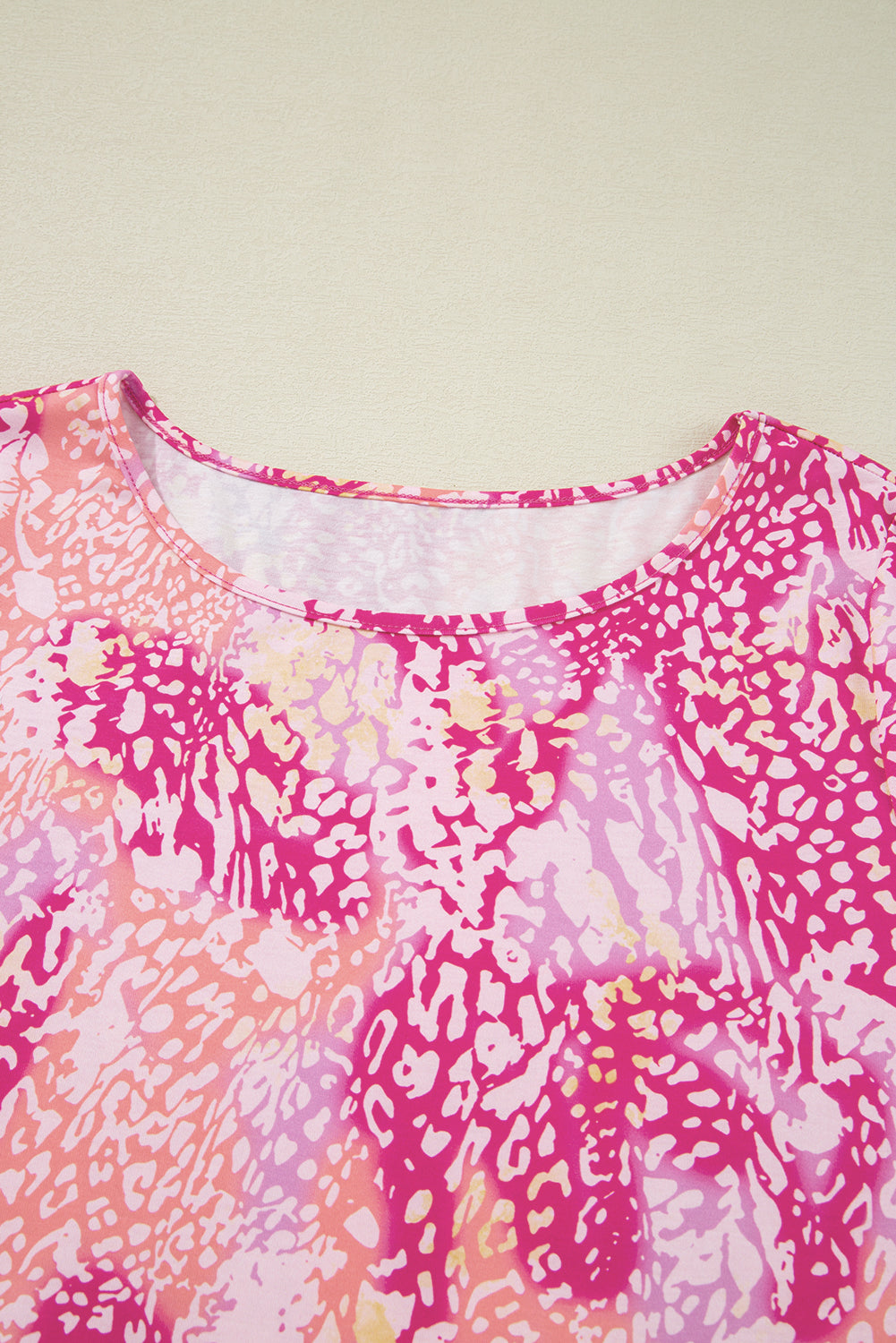 Pink - High Classic tunic with leopard print and tissue color *