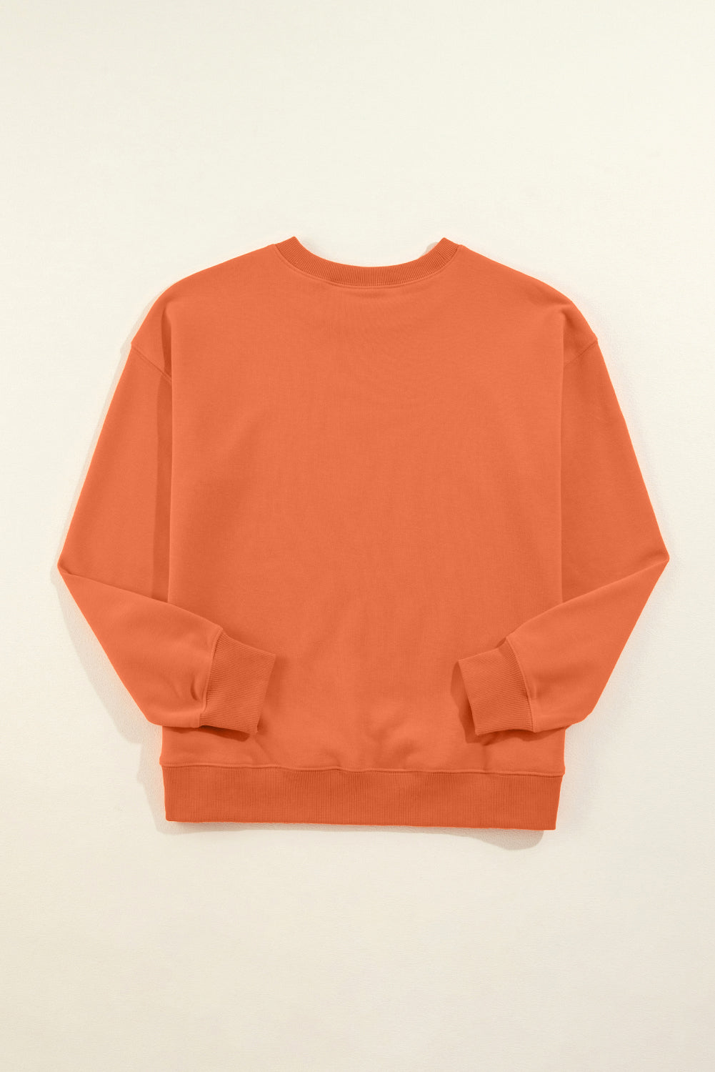 Orange massiver klassischer Crewneck Pullover Sweatshirt