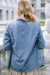 Sky Blue Long Sleeve Button Down Denim Shirt Jacket