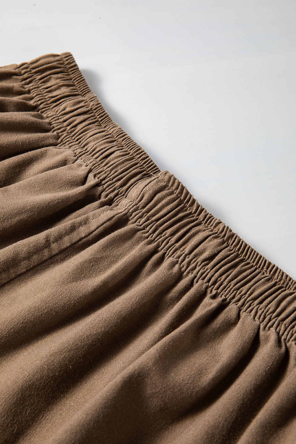 Pantalon large en coton et lin avec cordon de serrage à la taille Desert Palm