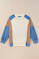 Heaven Blue Haggy Haggy Swetshirt y detalles acanalados