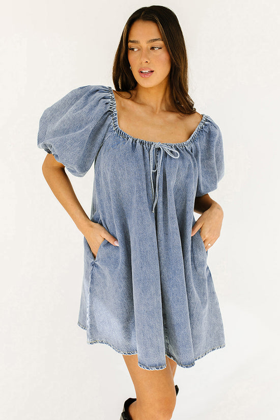 Dank babydoll dress in square collar *