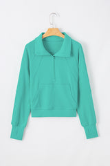 Swein Blue Aruba Sweat Camina con cremallera y collar con bolsillo de canguro