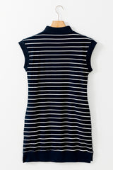Mini-robe bleu marine à col zippé *