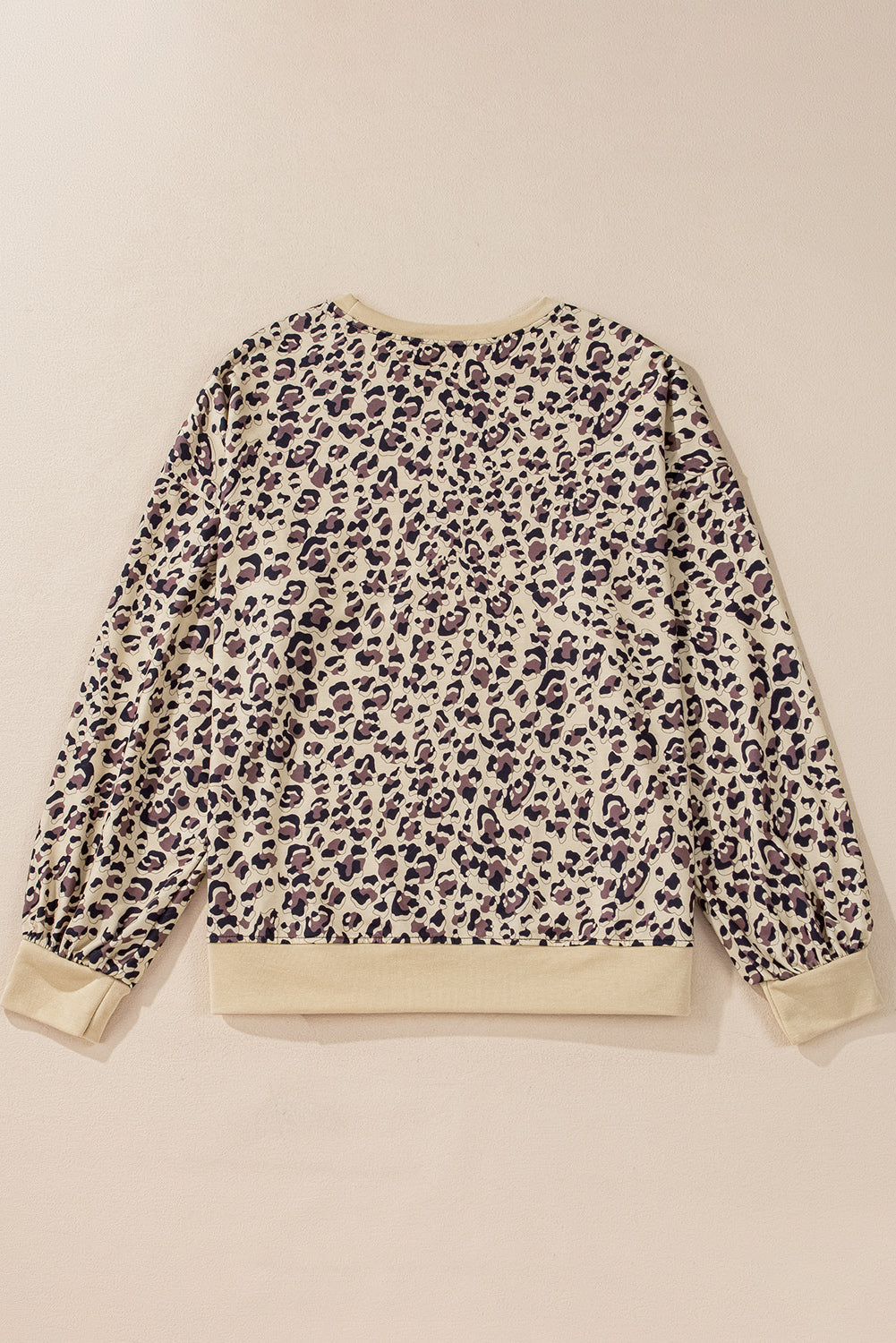 Pergament Leopard Print Crew Neck Sweatshirt