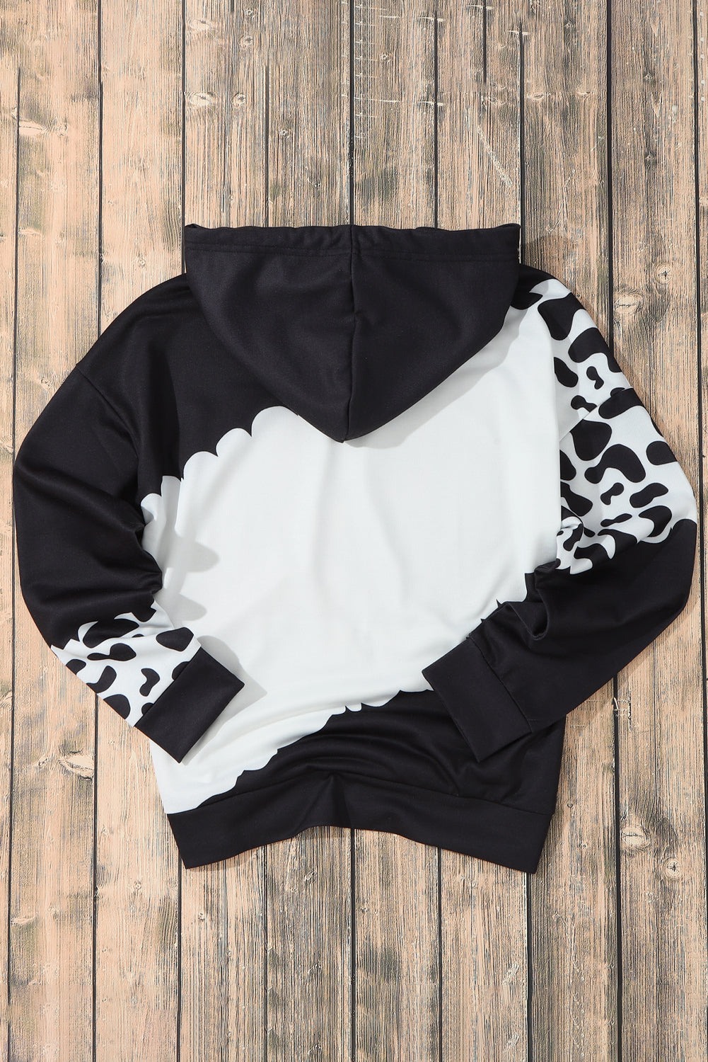 Black Cow Tie Dye Print Pocket Sweat Sweat à sweat