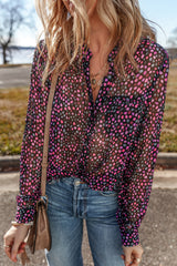 Chemise décontractée boutonnée imprimée à pois *-A WOMAN WE LOVE