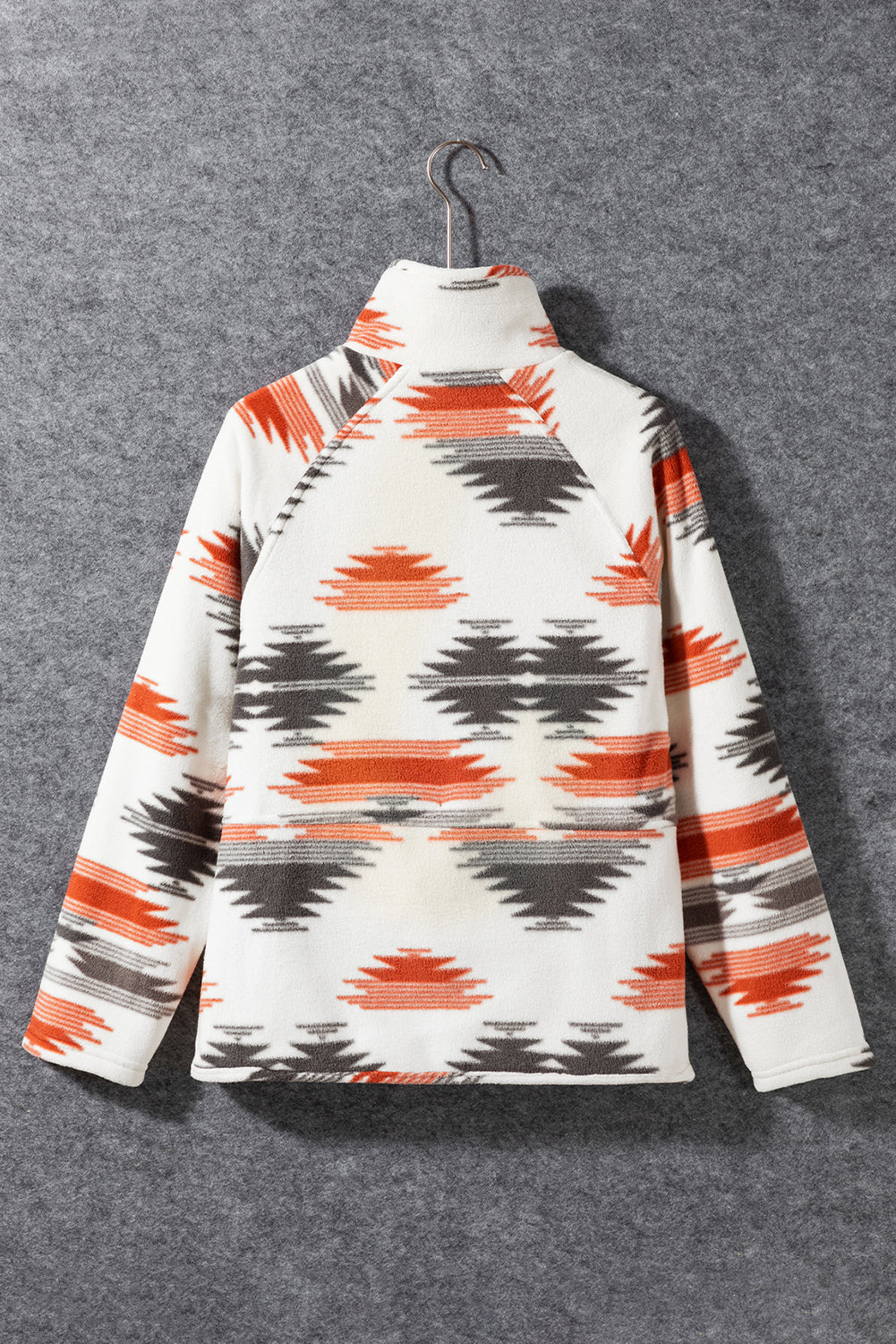 Multicolour Aztec Fleece Fleece Patch Botton Giacca