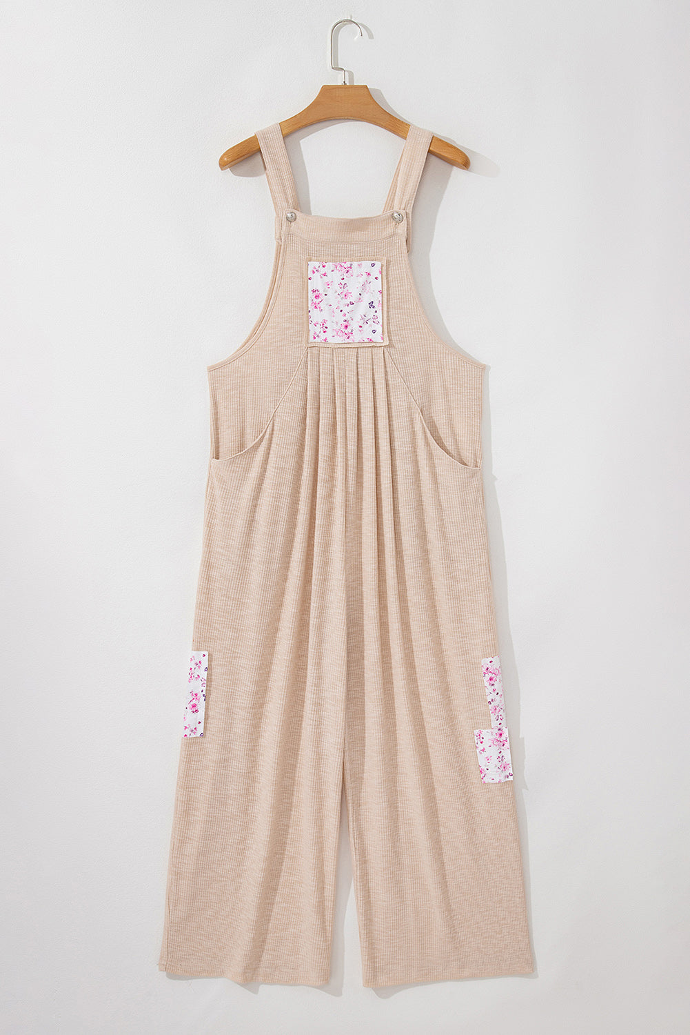 Jet Stream - Wide ribbed leg combination with side pockets and floral patchwork