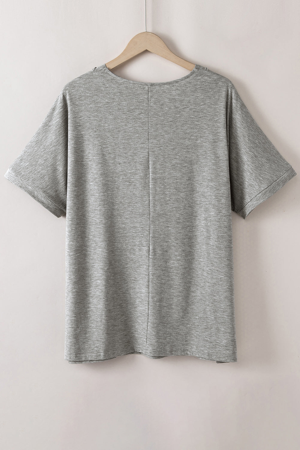 Grey Plus Size Abbo abbottonato a V Manica a batwing