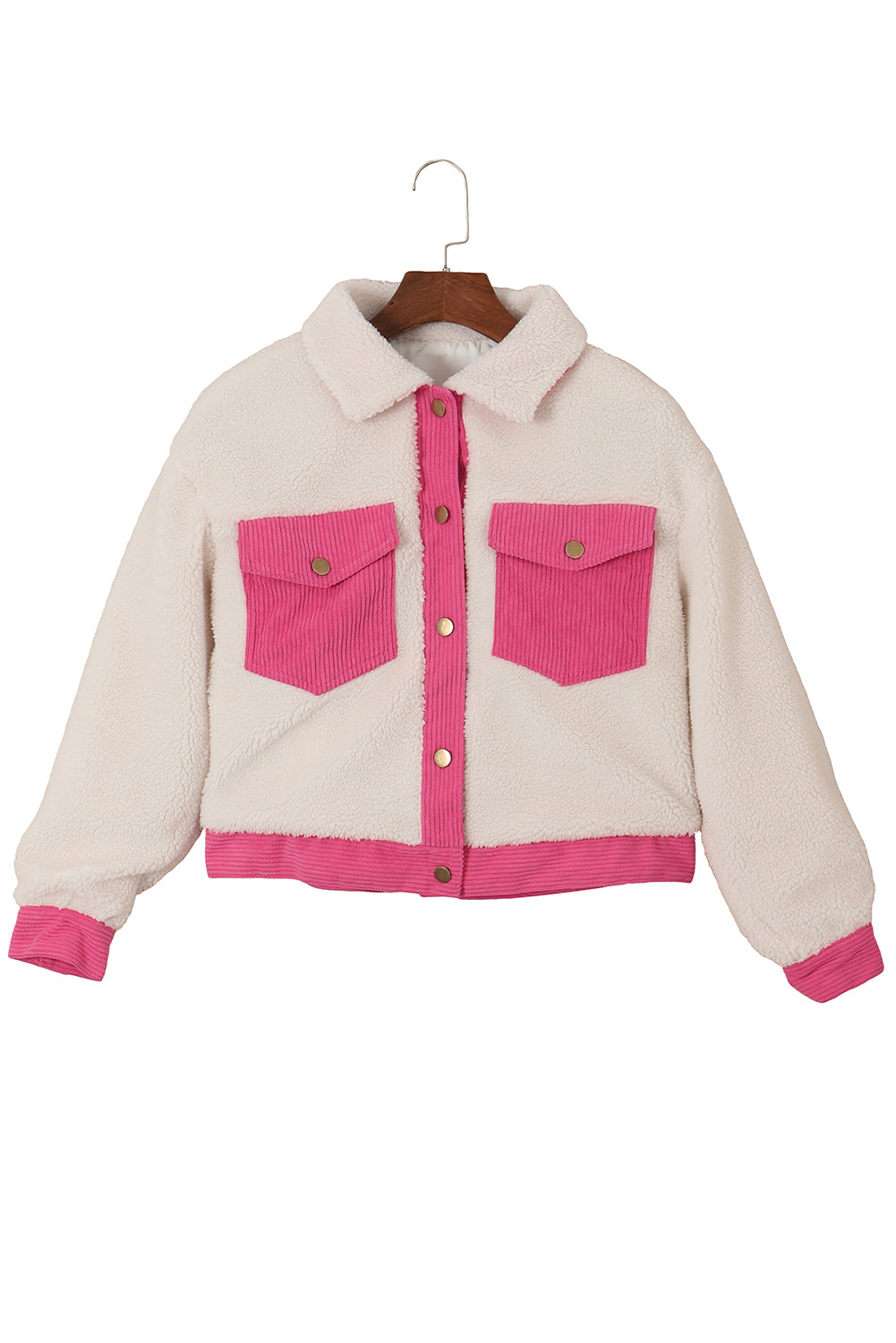 Chaqueta de cosecha multicolor sherpa pana boathwork