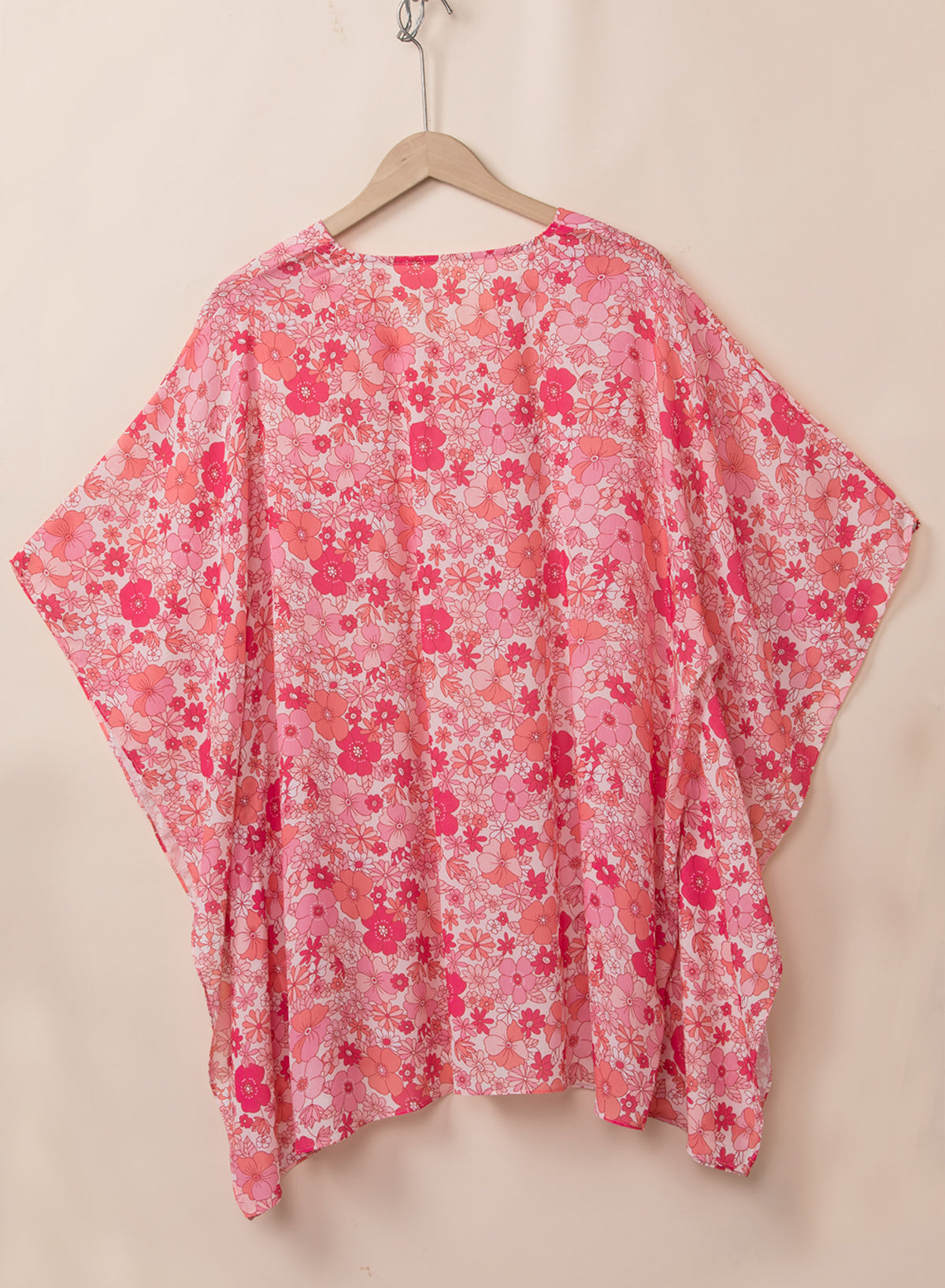 Chemisier de style kimono floral Boho Pink Boho