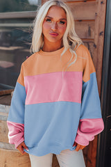 Sky blue sweatshirt with drooping shoulders *