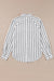 Oversize shirt with black stripes with chest pocket