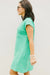 Mint Green Textured Cap Sleeve T-Shirt Dress