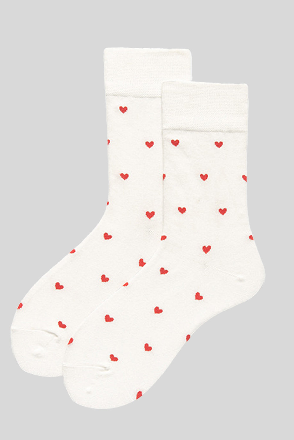 Chaussettes blanches à motif coeur Saint-Valentin-A WOMAN WE LOVE