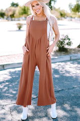Combinaison froncée à jambes larges *-A WOMAN WE LOVE