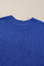 GAME DAY Print Long Sleeve Crew Neck Top in Blue Cord