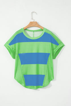 Color Block Blue Blue T-shirt *